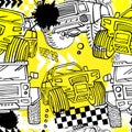 Seamless Grunge Offroad Pattern