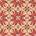 Seamless grunge ornamental pattern on beige background Royalty Free Stock Photo