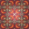 Seamless grunge ornamental pattern on brown background Royalty Free Stock Photo