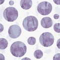 Seamless grunge pattern with violet polka dots