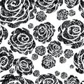 Seamless grunge rose pattern Royalty Free Stock Photo