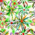Seamless grungy flower background pattern