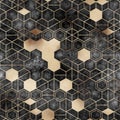Seamless grungy hexagon pattern isometric geometry net print Royalty Free Stock Photo