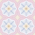 Seamless guilloche vector background grid. Moire ornament texture with waves. Pattern for money warranty, certificate, diploma.
