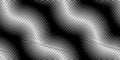 Seamless halftone wavy pattern. Stylish monochrome striped texture. Vector abstract background Royalty Free Stock Photo