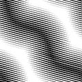 Seamless halftone wavy pattern. Stylish monochrome striped texture. Vector abstract background Royalty Free Stock Photo