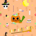 Seamless halloween repeat pattern