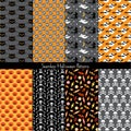 Seamless halloween patterns Royalty Free Stock Photo