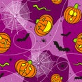 Seamless halloween vector pattern Royalty Free Stock Photo