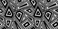 Seamless hand drawn abstract geometric polygon stripe tribal patchwork pattern
