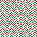 Seamless Hand drawn arrows imperfect stripes in pale red and green on white. Hot summer fashion trendy pattern. Royalty Free Stock Photo