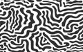 Seamless hand drawn brain pattern zebra theme vector design prints background Royalty Free Stock Photo