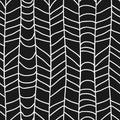 seamless hand drawn chevron herringbone pattern