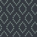 Seamless hand drawn geometric tribal pattern with rhombuses and triangles. Vector navajo design. Royalty Free Stock Photo