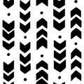 Seamless hand drawn geometric tribal pattern. Vector navajo design.