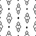 Seamless hand drawn geometric tribal pattern. Vector navajo design.