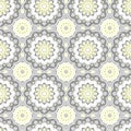 Seamless hand drawn mandala pattern. Vintage decorative elements Royalty Free Stock Photo