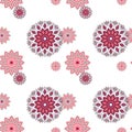 Seamless hand drawn mandala pattern. Vintage decorative elements Royalty Free Stock Photo