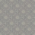 Seamless hand drawn mandala pattern. Vintage elements in oriental style with grunge effect. Can be used as fabric, paper and page Royalty Free Stock Photo