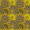 Seamless hand drawn mandala pattern. Vintage elements in oriental style. Texture for wallpapers, backgrounds and page fill. Islam