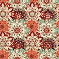 Seamless hand drawn mandala pattern. Vintage elements in oriental style. Texture for wallpapers, backgrounds and page fill. Islam Royalty Free Stock Photo