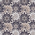 Seamless hand drawn mandala pattern. Vintage elements in oriental style. Texture for wallpapers, backgrounds and page fill. Islam Royalty Free Stock Photo