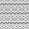 Seamless hand-drawn pattern. Black and white colors.