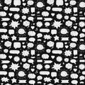 Seamless Hand drawn pattern of Speech bubbles Royalty Free Stock Photo