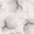 Seamless hand drawn stipple random round pattern in half drop repeat with a great mixture of dark and light, high and low. Royalty Free Stock Photo