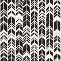 Seamless hand drawn style chevron pattern in black and white. Abstract vector background Royalty Free Stock Photo