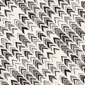 Seamless hand drawn style chevron pattern in black and white. Abstract vector background Royalty Free Stock Photo
