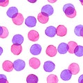 Seamless watercolor dots pattern Royalty Free Stock Photo