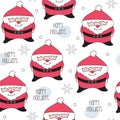 Seamless happy holiday santa claus pattern vector illustration Royalty Free Stock Photo
