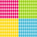 Seamless Harlequin Patterns, Brights