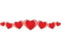 Seamless heart banner