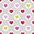 Seamless heart geometric pattern Royalty Free Stock Photo