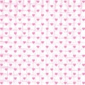 Vector seamless pattern with hearts and dots, romantic wallpaper, grunge background for mother`s day or valentine`s day, 8th march Royalty Free Stock Photo