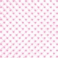 Vector seamless pattern with hearts and dots, romantic wallpaper, grunge background for mother`s day or valentine`s day, 8th march Royalty Free Stock Photo