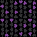 Seamless heart repeat pattern floating with dots