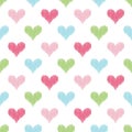 Seamless heart scribble background