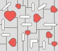 Seamless heart signs pattern Royalty Free Stock Photo