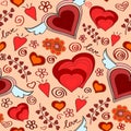 Seamless hearts pattern