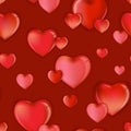 Seamless Hearts Pattern Background, Happy Valentines Day Design, Love illustration Royalty Free Stock Photo
