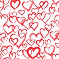 Seamless hearts pattern.