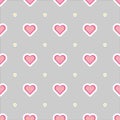 Seamless hearts pattern. Valentines day or wedding decoration