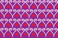 Seamless hearts vintage swirly vector background