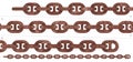 Seamless heavy duty rust chain