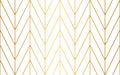 Seamless herringbone vector pattern with gold lines.