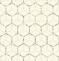 Seamless Hexagon Monochrome Pattern. Abstract Cube Background