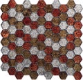 Seamless hexagon retro luxury glass Mosaic pattern Royalty Free Stock Photo